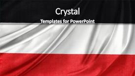  Presentation with german - Cool new slide deck with closeup of rippled german flag backdrop and a black colored foreground