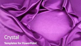  Presentation with rippled white silk - Presentation design with closeup of rippled purple silk background and a purple colored foreground