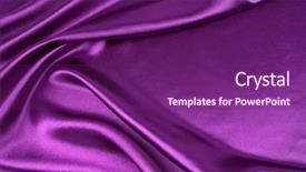  Presentation with silk - Colorful presentation theme enhanced with closeup of rippled purple silk backdrop and a violet colored foreground
