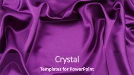  Presentation with rippled white silk - Beautiful PPT theme featuring closeup of rippled purple silk backdrop and a violet colored foreground