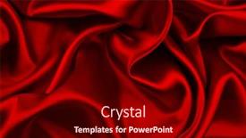  Presentation with silk - Colorful presentation design enhanced with closeup-of-rippled-red-silk backdrop and a wine colored foreground