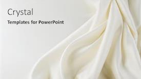  Presentation with silk - Slides featuring closeup of rippled silk fabric background and a light gray colored foreground