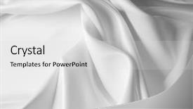  Presentation with rippled white silk - Amazing PPT theme having closeup of rippled white satin backdrop and a  colored foreground