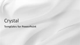  Presentation with rippled white silk - Slides having closeup of rippled white silk background and a light gray colored foreground