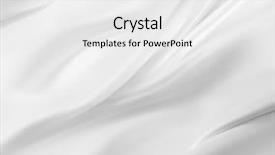  Presentation with rippled white silk - PPT layouts enhanced with closeup of rippled white silk background and a white colored foreground