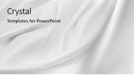  Presentation with rippled white silk - Audience pleasing presentation design consisting of closeup of rippled white silk backdrop and a light gray colored foreground