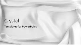  Presentation with ripple - Beautiful slide set featuring closeup of rippled white silk backdrop and a white colored foreground