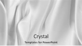  Presentation with rippled white silk - Slide set having closeup of rippled white silk background and a light gray colored foreground