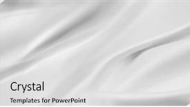  Presentation with rippled white silk - PPT layouts consisting of closeup of rippled white silk background and a light gray colored foreground