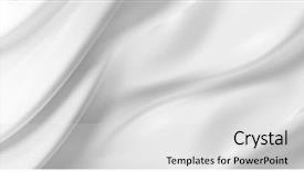  Presentation with ripple - Audience pleasing slide set consisting of closeup of rippled white silk backdrop and a light gray colored foreground