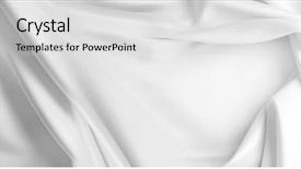  Presentation with rippled white silk - PPT theme having closeup of rippled white silk background and a light gray colored foreground
