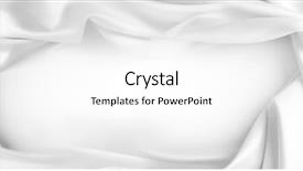  Presentation with rippled white silk - Beautiful PPT layouts featuring closeup of rippled white silk backdrop and a white colored foreground