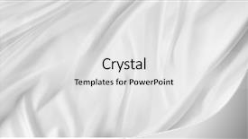 Presentation with rippled white silk - Slide set with closeup of rippled white silk background and a white colored foreground