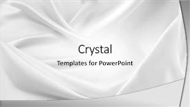  Presentation with rippled white silk - Colorful PPT theme enhanced with closeup of rippled white silk backdrop and a white colored foreground