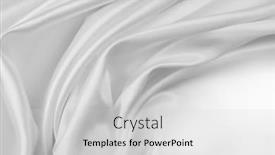  Presentation with rippled white silk - Presentation theme consisting of closeup-of-rippled-white-silk background and a light gray colored foreground