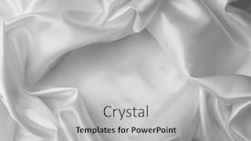  Presentation with rippled white silk - Slide deck with closeup-of-rippled-white-silk background and a light gray colored foreground