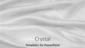  Presentation with rippled white silk - Beautiful slide deck featuring closeup-of-rippled-white-silk backdrop and a light gray colored foreground