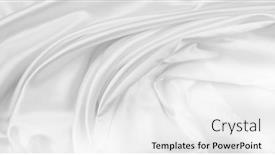  Presentation with rippled white silk - Theme featuring closeup-of-rippled-white-silk background and a white colored foreground