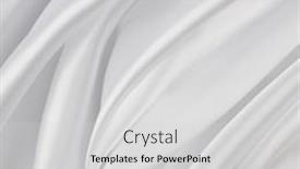  Presentation with rippled white silk - Presentation design consisting of closeup-of-rippled-white-silk background and a light gray colored foreground