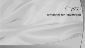  Presentation with rippled white silk - Presentation theme enhanced with closeup-of-rippled-white-silk background and a light gray colored foreground