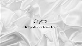 Presentation with rippled white silk - Colorful slide set enhanced with closeup-of-rippled-white-silk backdrop and a white colored foreground