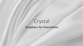  Presentation with rippled white silk - Cool new slide deck with closeup-of-rippled-white-silk backdrop and a light gray colored foreground