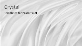  Presentation with rippled white silk - Slide deck with closeup-of-rippled-white-silk background and a light gray colored foreground