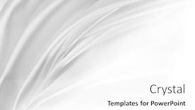  Presentation with rippled white silk - Presentation theme featuring closeup-of-rippled-white-silk background and a white colored foreground