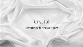  Presentation with rippled white silk - PPT theme featuring closeup-of-rippled-white-silk background and a white colored foreground