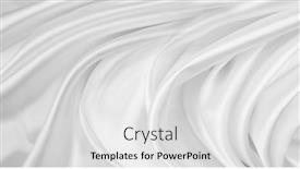  Presentation with rippled white silk - Colorful presentation theme enhanced with closeup-of-rippled-white-silk backdrop and a white colored foreground