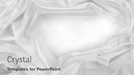  Presentation with rippled white silk - Presentation design having closeup-of-rippled-white-silk background and a light gray colored foreground