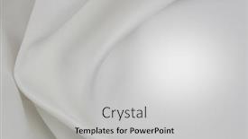  Presentation with rippled white silk - Cool new PPT theme with closeup-of-rippled-white-silk backdrop and a light gray colored foreground