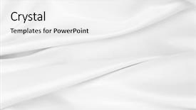  Presentation with rippled white silk - Theme with closeup of rippled white silk background and a  colored foreground