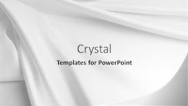  Presentation with rippled white silk - Cool new theme with closeup of rippled white silk fabric backdrop and a white colored foreground