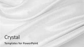  Presentation with silk - Audience pleasing PPT theme consisting of closeup of rippled white silk backdrop and a white colored foreground
