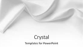  Presentation with advertising - Amazing slide deck having closeup of rippled white silk backdrop and a white colored foreground