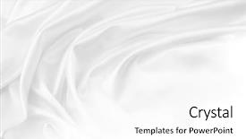  Presentation with rippled white silk - Theme having closeup of rippled white silk background and a white colored foreground