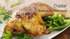  Presentation with bone - Beautiful PPT layouts featuring closeup of roast chicken backdrop and a  colored foreground
