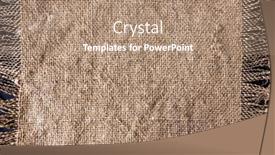  Presentation with rough - Slide deck with closeup-of-rough-canvas-sackcloth background and a coral colored foreground