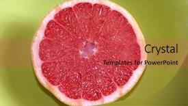  Presentation with ruby red - Presentation theme featuring closeup of ruby red grapefruit background and a red colored foreground