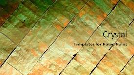  Presentation with sheet metal - Amazing PPT theme having closeup of rustic sheet metal backdrop and a yellow colored foreground