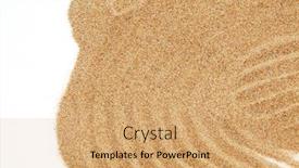  Presentation with white sand - Slide deck with closeup-of-sand-isolated background and a coral colored foreground