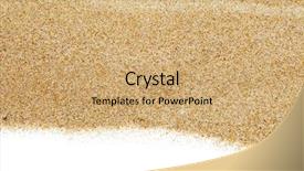  Presentation with white sand - PPT theme consisting of closeup of sand isolated background and a coral colored foreground