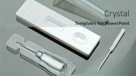  Presentation with antigen test - Cool new PPT theme with closeup-of-sars-cov-2 backdrop and a light gray colored foreground