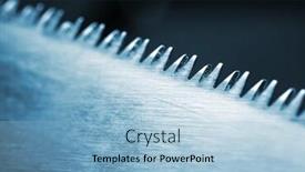  Presentation with blade - Theme with closeup of saw blade toned in blue background and a light blue colored foreground