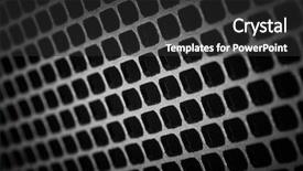  Presentation with electrical grid - Beautiful presentation theme featuring closeup of seamless metallic grid backdrop and a dark gray colored foreground