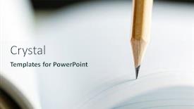  Presentation with graphite - Cool new presentation theme with closeup-of-sharp-graphite-pencil backdrop and a sky blue colored foreground