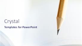  Presentation with graphite - PPT theme featuring closeup-of-sharp-graphite-pencil background and a sky blue colored foreground