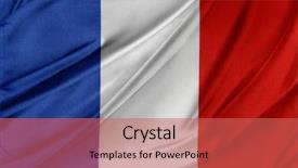  Presentation with flag - PPT theme having closeup of silky french flag background and a red colored foreground