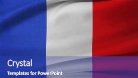  Presentation with free romania flag - Beautiful presentation featuring closeup of silky french flag backdrop and a  colored foreground